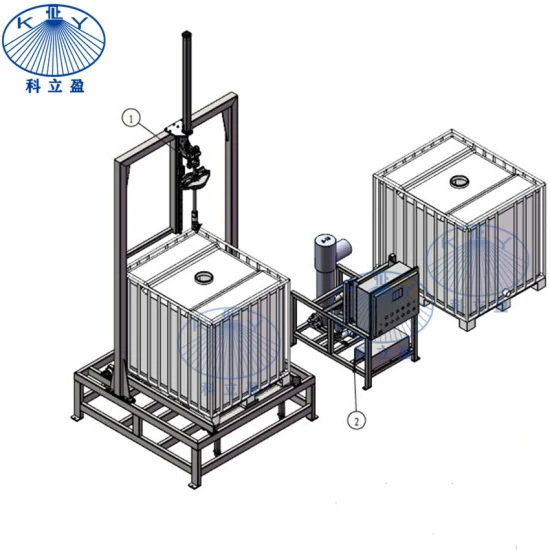 Equipamento de limpeza de sacola IBC de baixa pressão, máquina de limpeza IBC