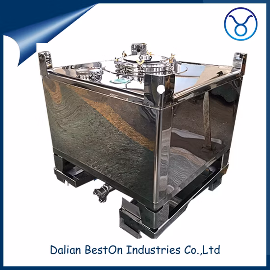 Tanques de aço inoxidável aprovados pela Un IBC Tote Recipientes químicos Recipiente a granel intermediário OEM personalizado China IBC 1000L 2000L 350 galões 550 galões
