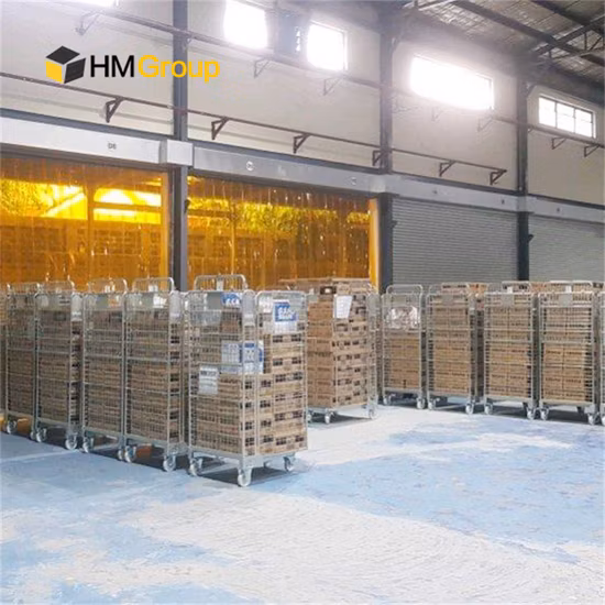 Trole Nestable da gaiola do rolo do armazém do grande supermercado de 4 lados